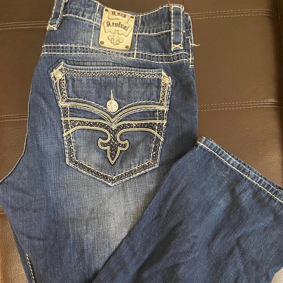 men’s rock revival bootcut jeans - Picture 2 of 3